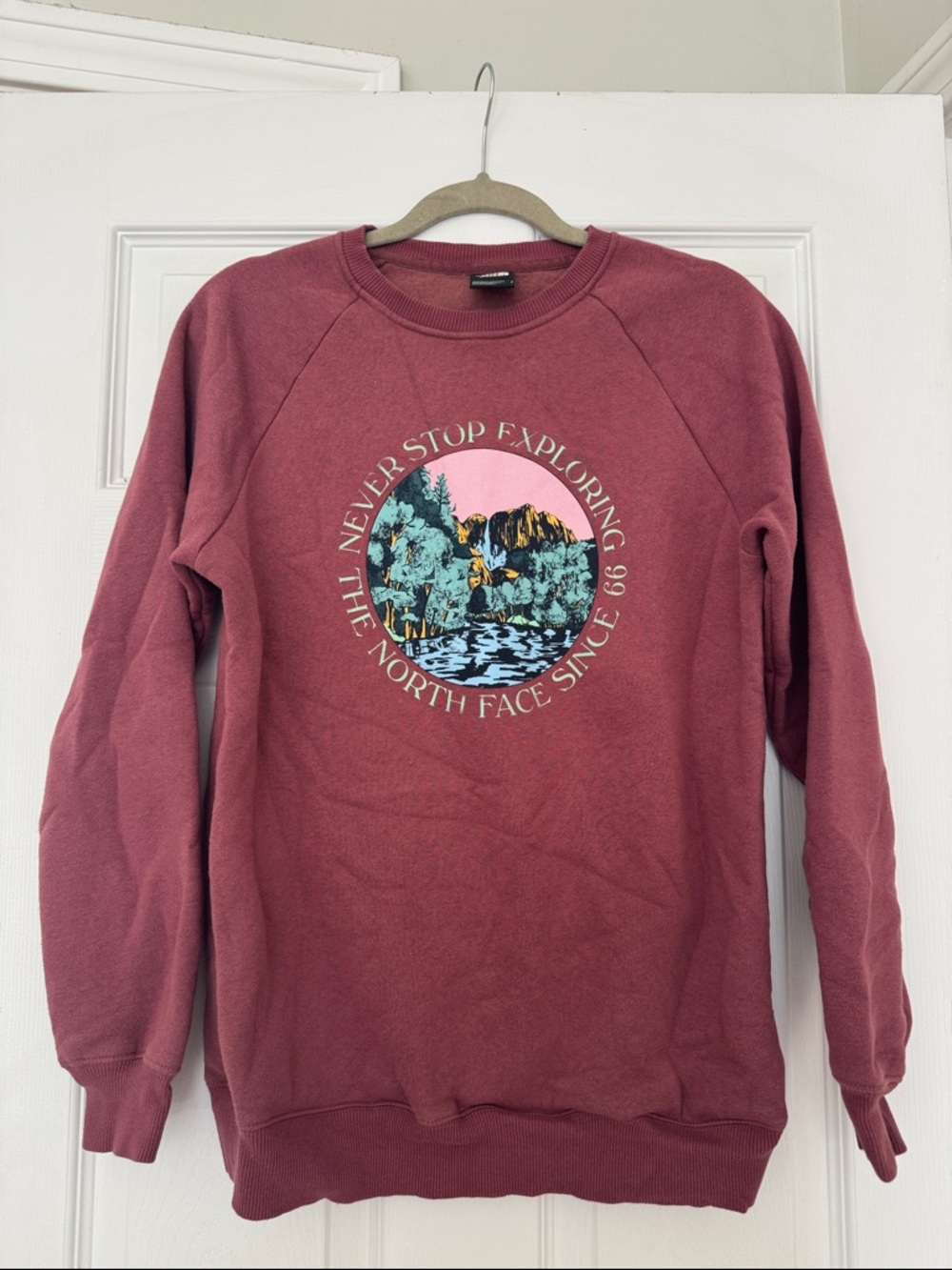The North Face Rose-Red Graphic Crewneck Sweatshirt